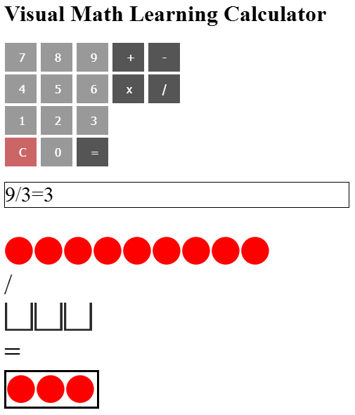 visual math learning calculator